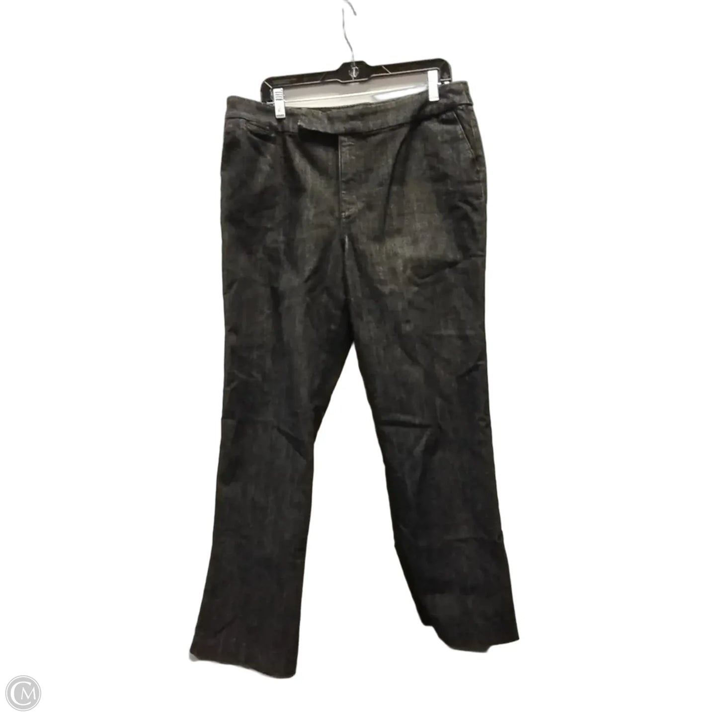 Jeans Straight By Chicos In Black Denim, Size: 14