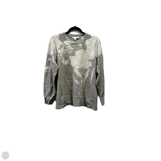 Sweater By Chicos In Grey, Size: L