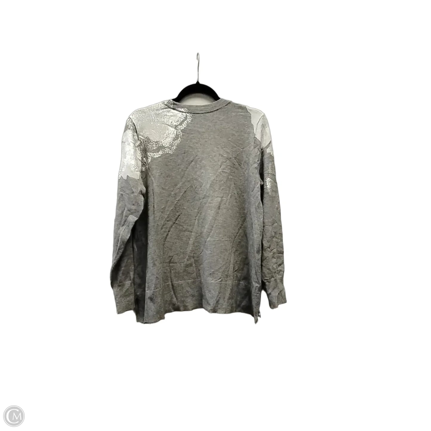 Sweater By Chicos In Grey, Size: L