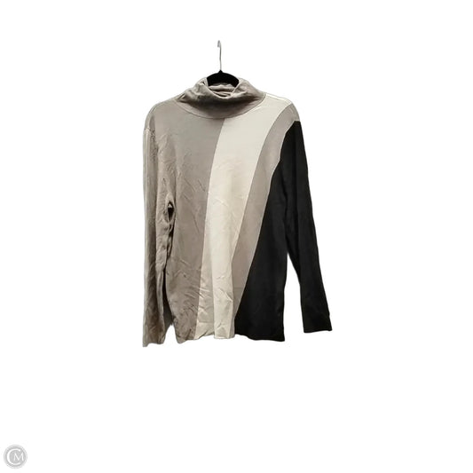 Sweater By Chicos In Tan & White, Size: Xl