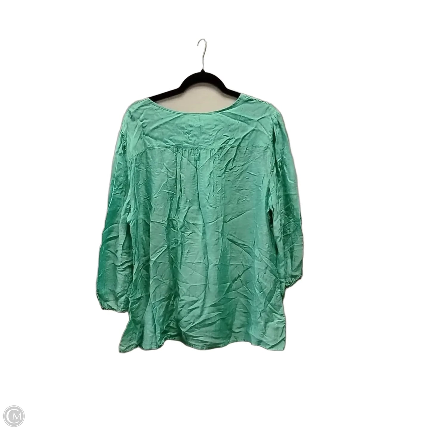Top Long Sleeve By Chicos In Teal, Size: Xl