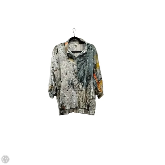 Top Long Sleeve By John Mark In Multi-colored, Size: L