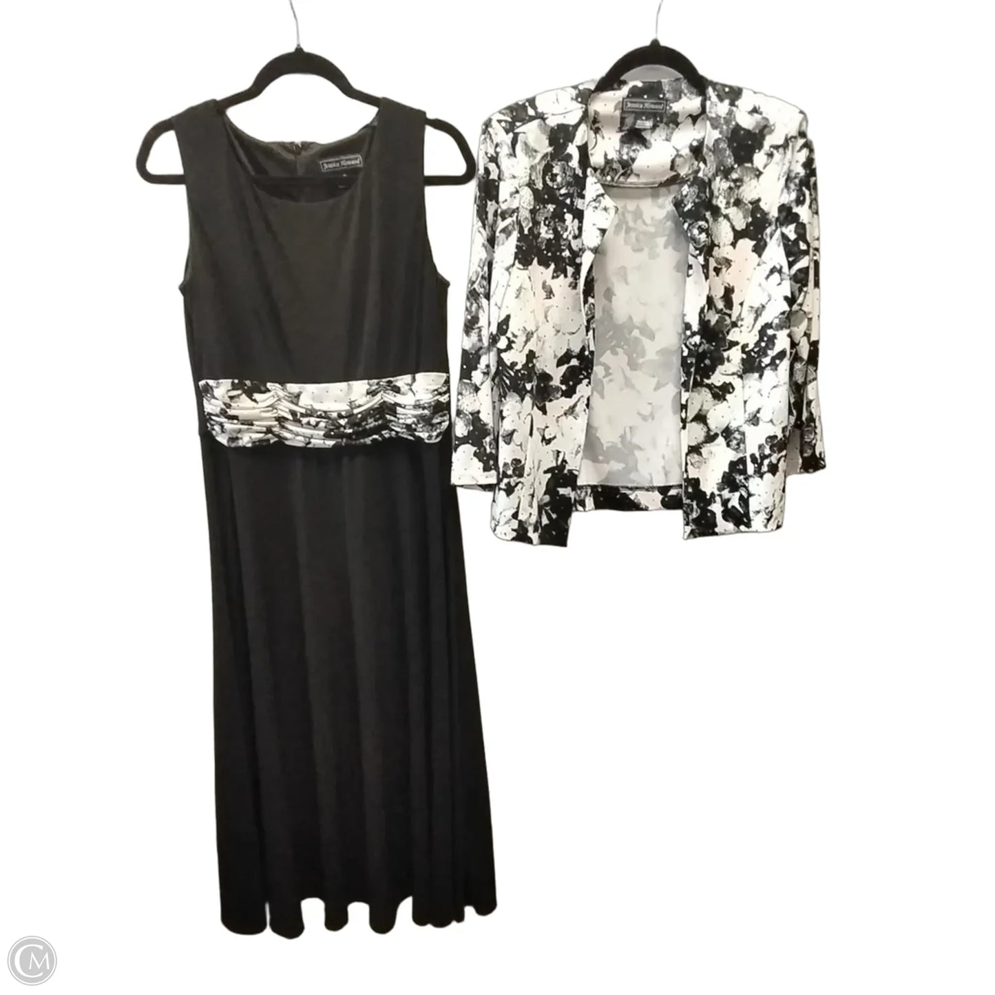 Dress Set 2pc By Jessica Howard In Black & White, Size: 10