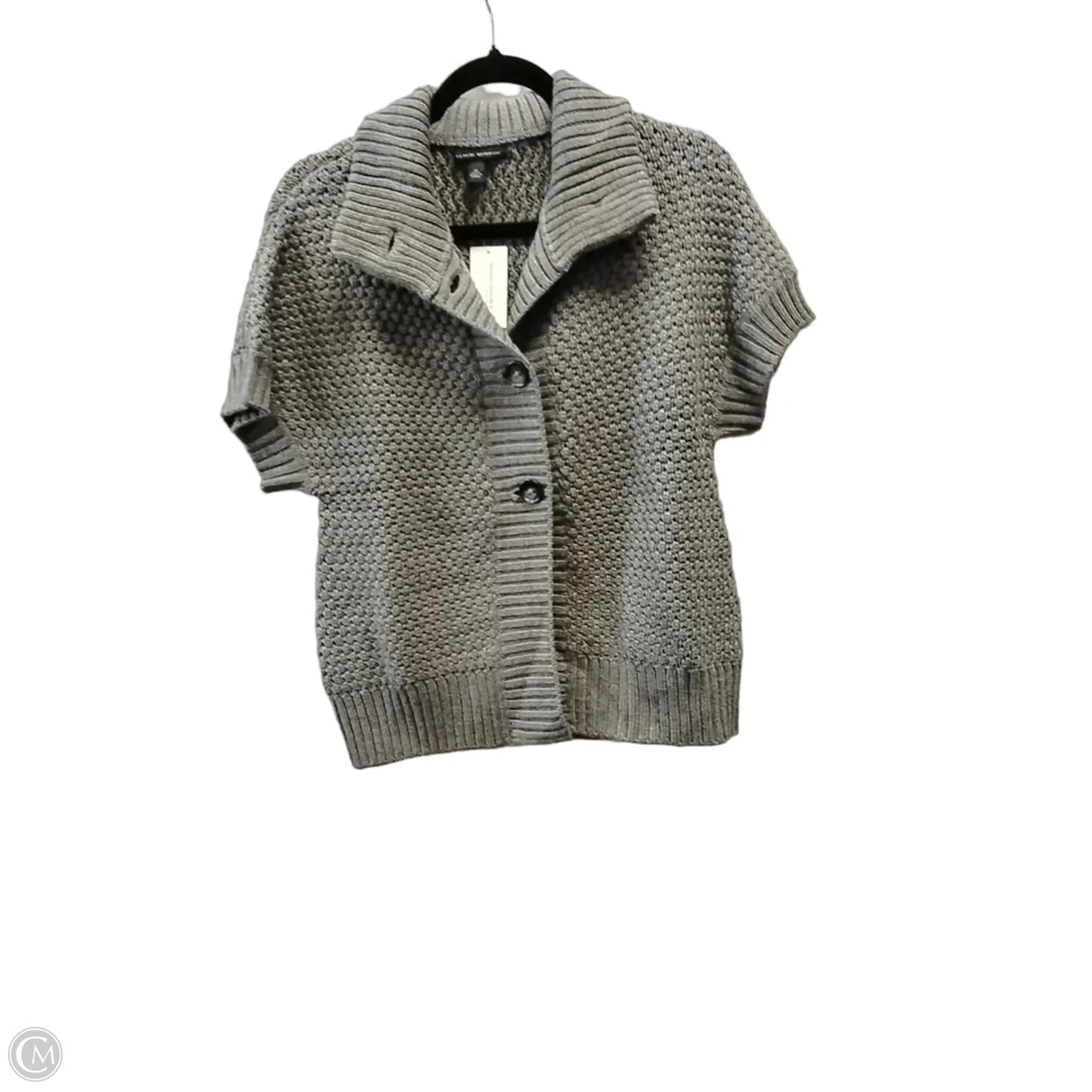 Sweater Short Sleeve By Banana Republic In Grey, Size: M