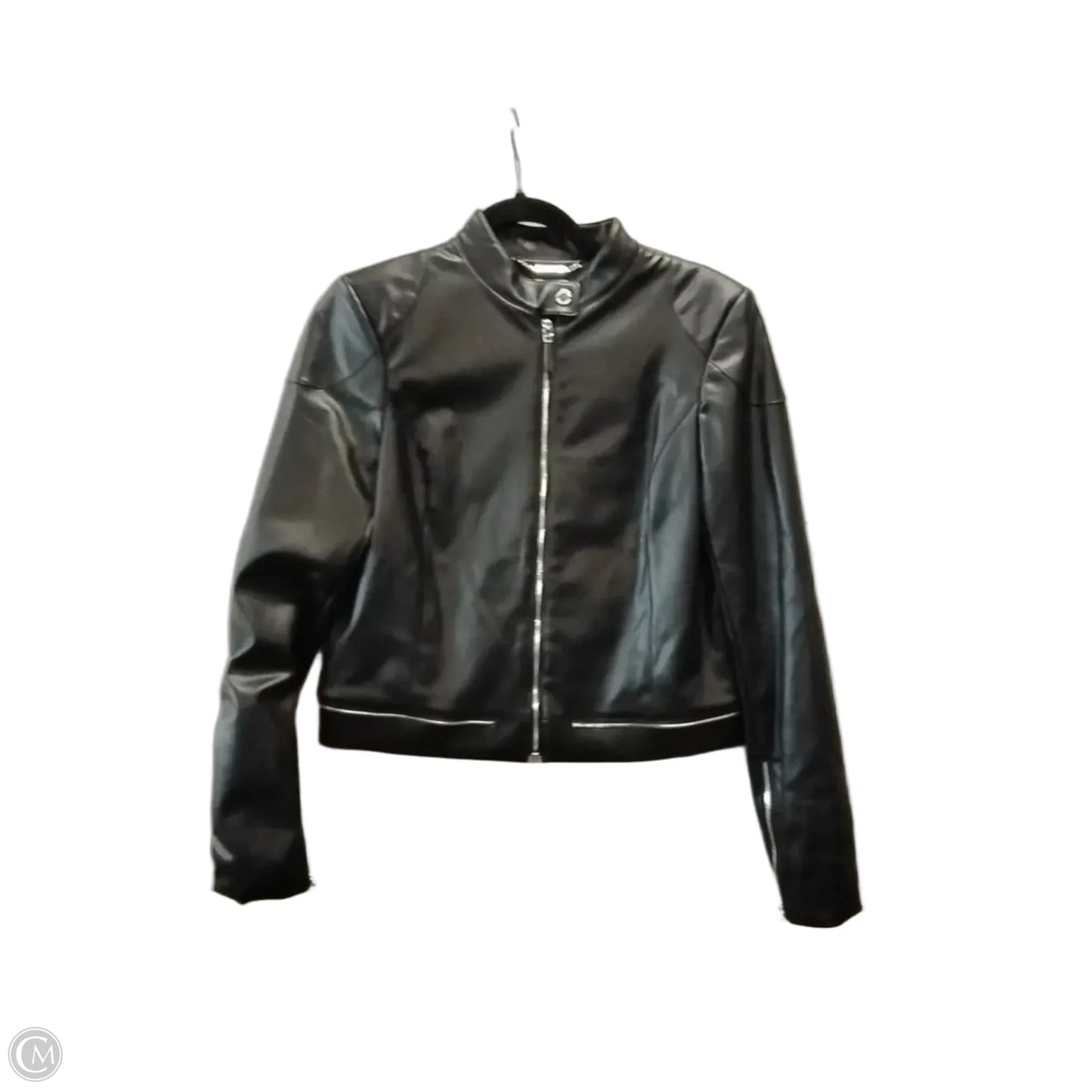 Jacket Leather By Calvin Klein In Black, Size: 6