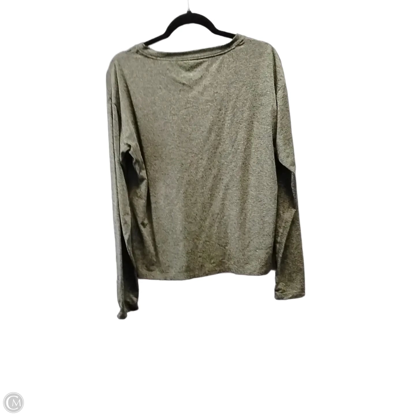 Athletic Top Long Sleeve Collar By Athleta In Green, Size: M