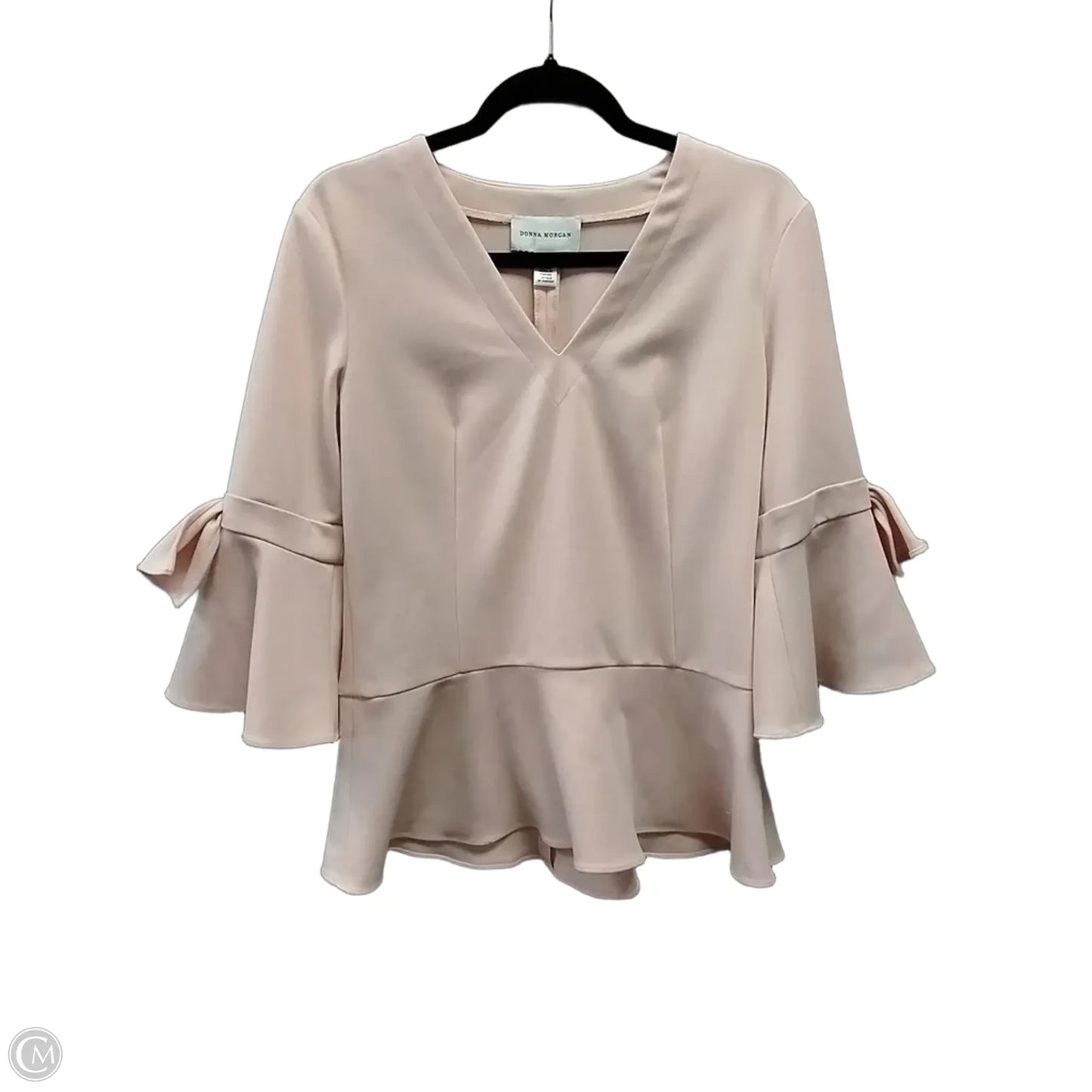 Blouse Long Sleeve By Donna Morgan In Pink, Size: M