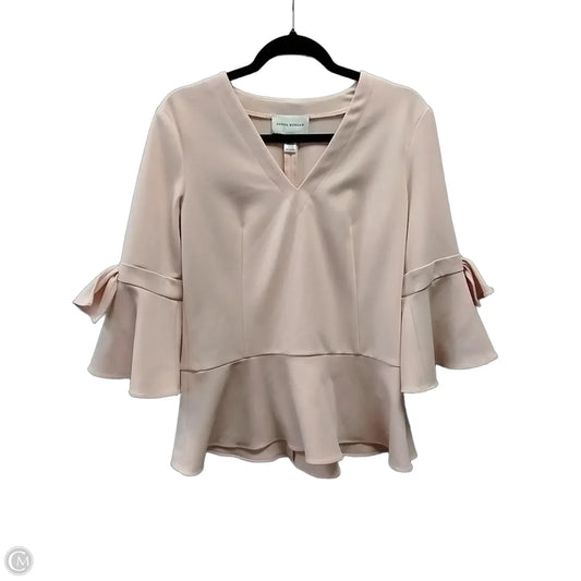 Blouse Long Sleeve By Donna Morgan In Pink, Size: M