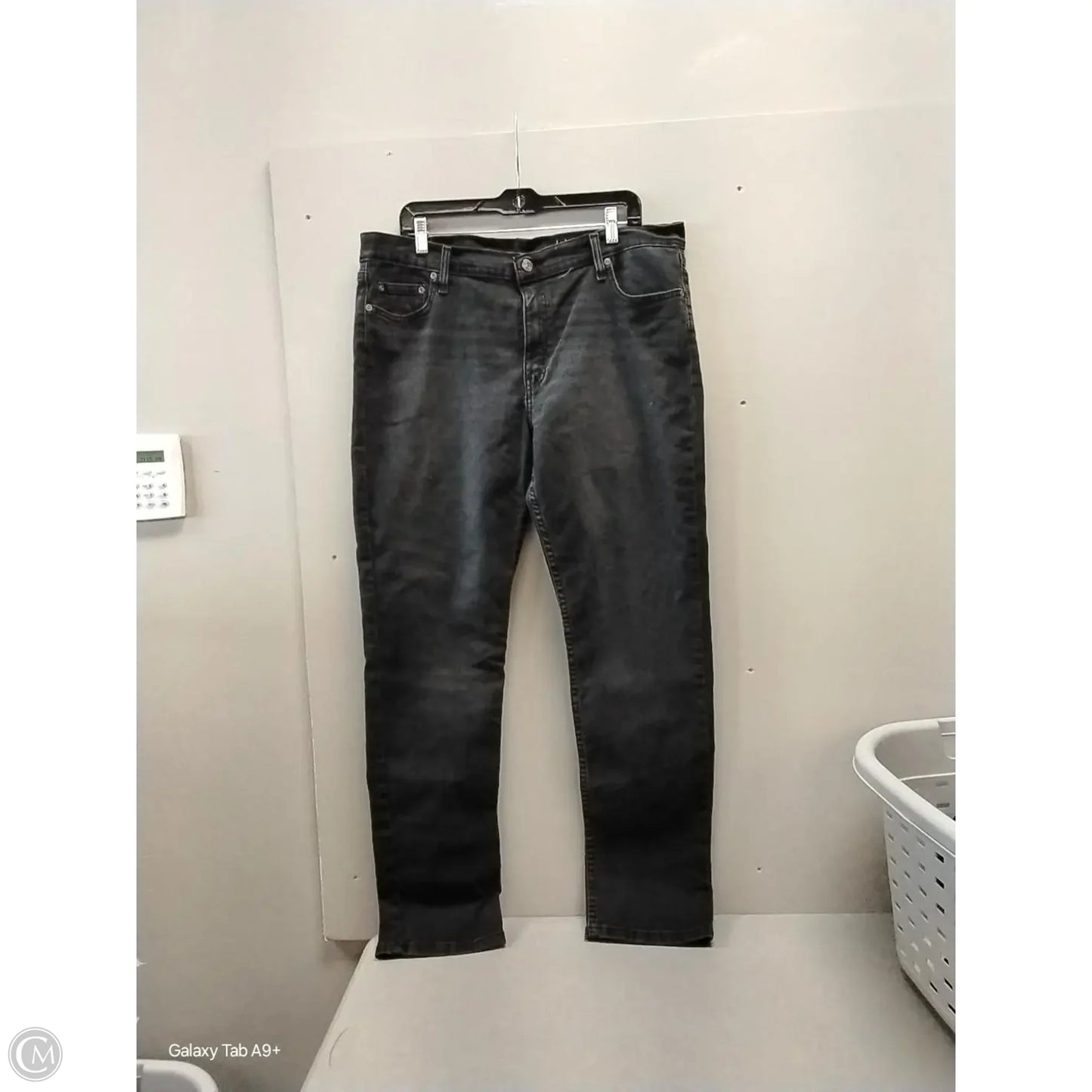 Jeans Straight By George In Black Denim, Size: 14