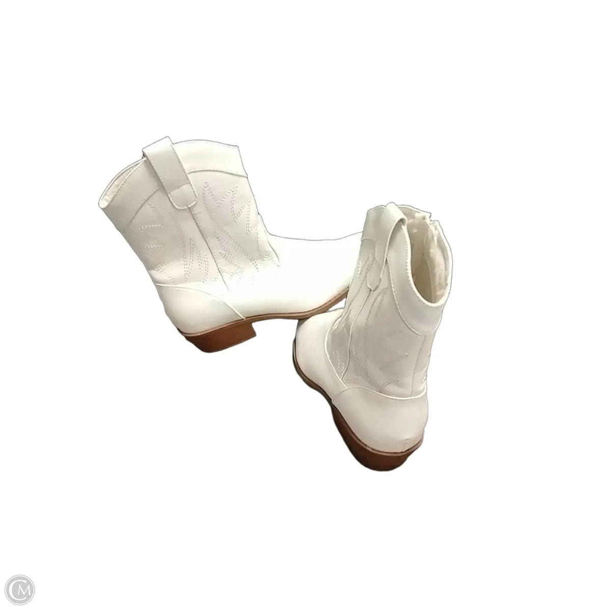 Boots Western By Cme In White, Size: 8