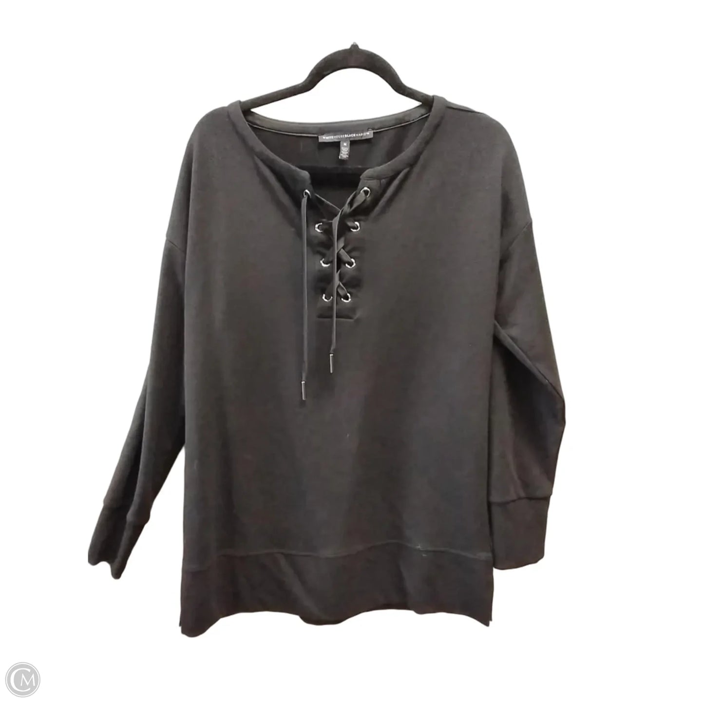 Top Long Sleeve By White House Black Market In Black, Size: M