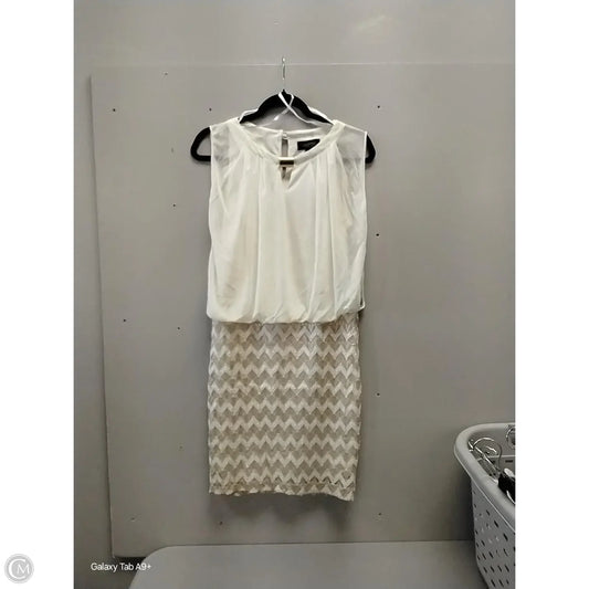 Dress Party Midi By Perceptions In Cream, Size: 8p
