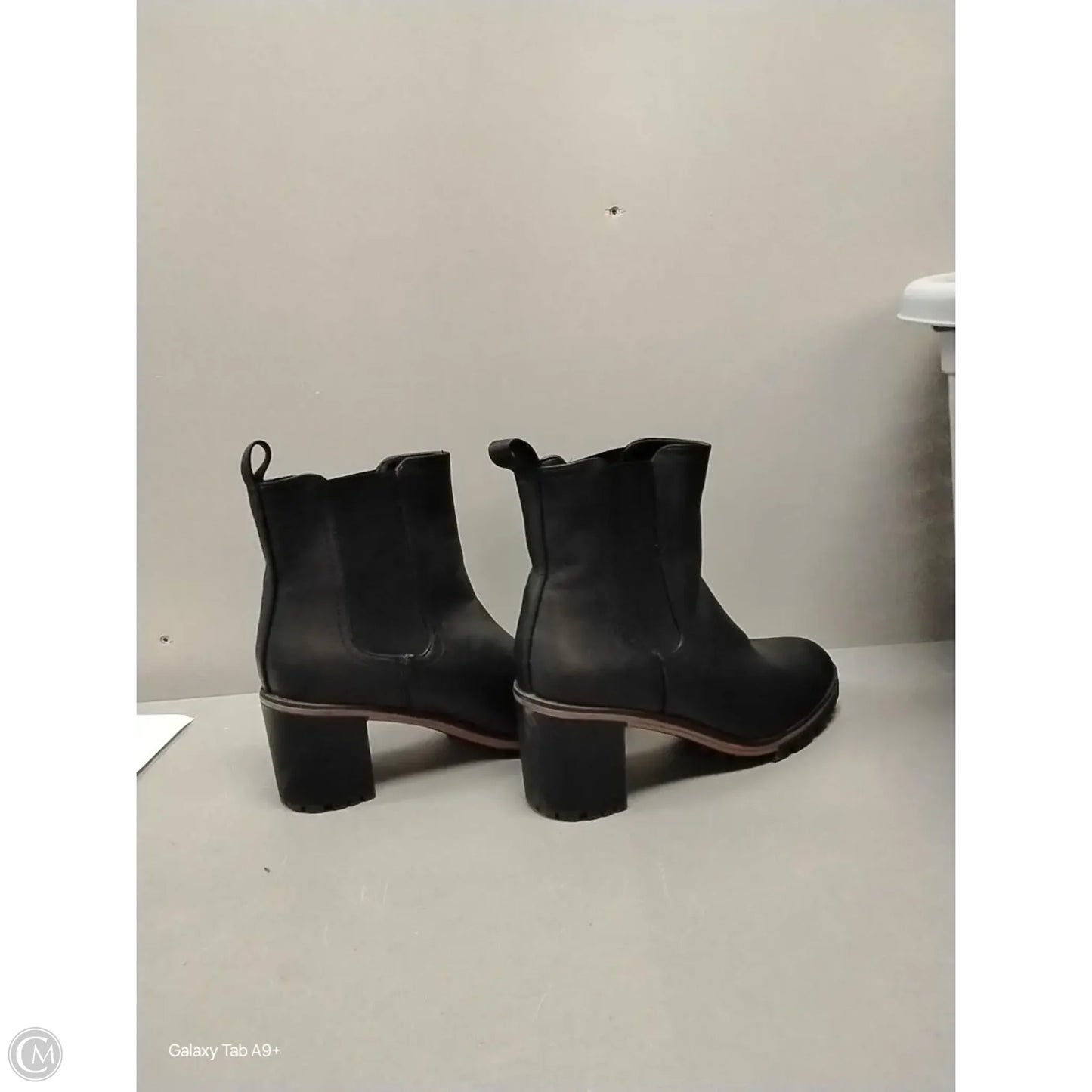 Boots Mid-calf Heels By Cme In Black, Size: 9.5