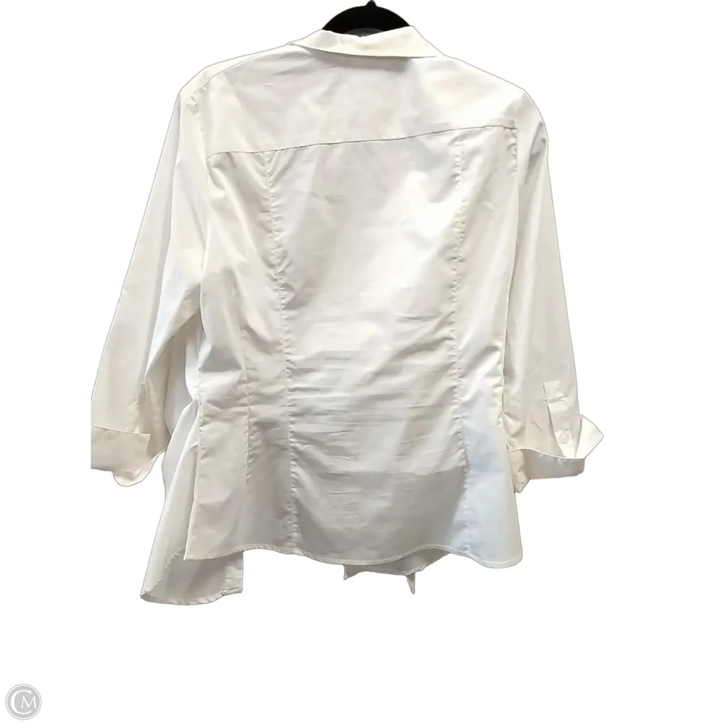 Blouse Long Sleeve By Christopher And Banks In White, Size: L