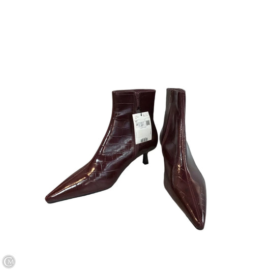 Boots Ankle Heels By Mng In Red, Size: 9.5