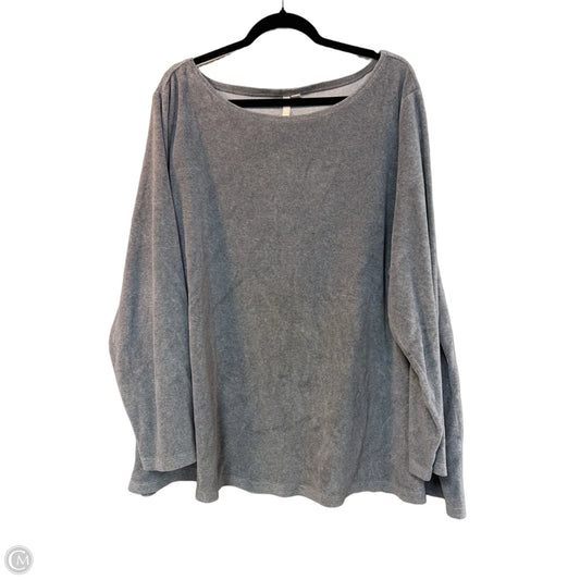 Top Long Sleeve By Pure Jill In Grey, Size: 4x