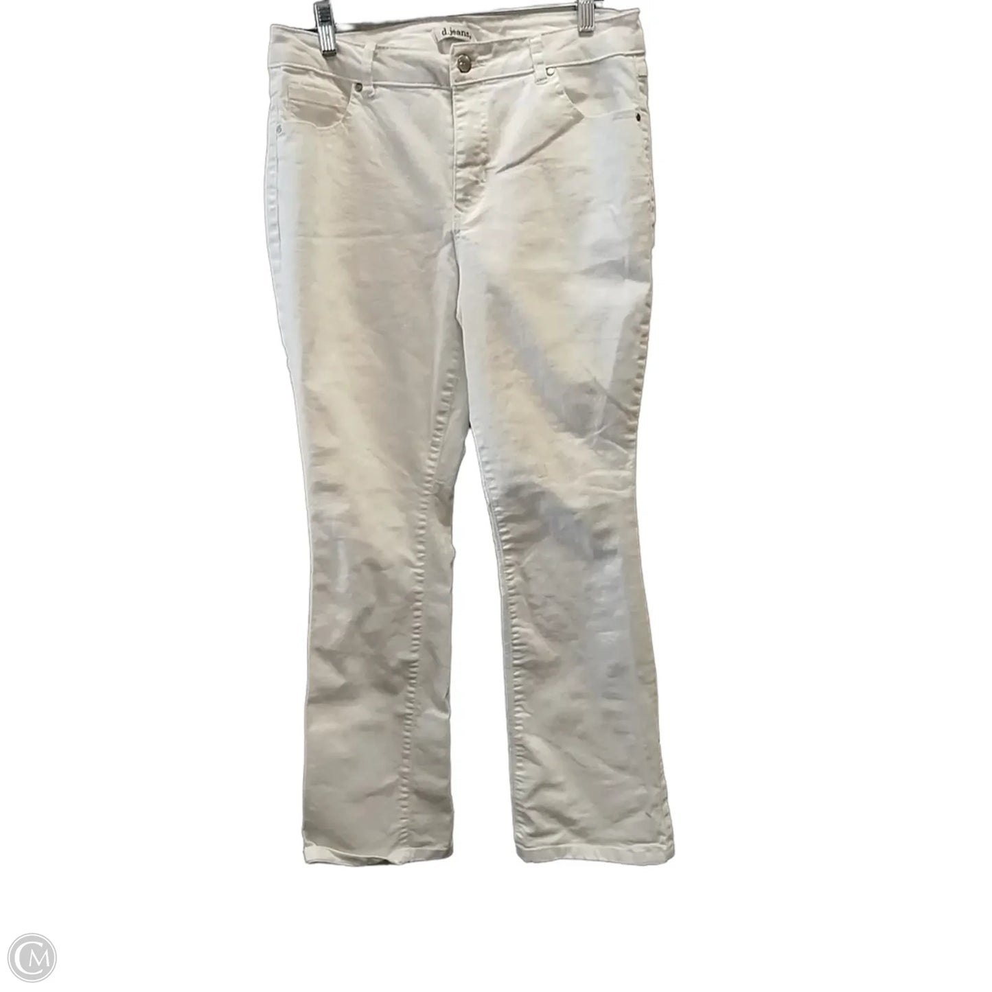 Jeans Skinny By D Jeans In White Denim, Size: 12