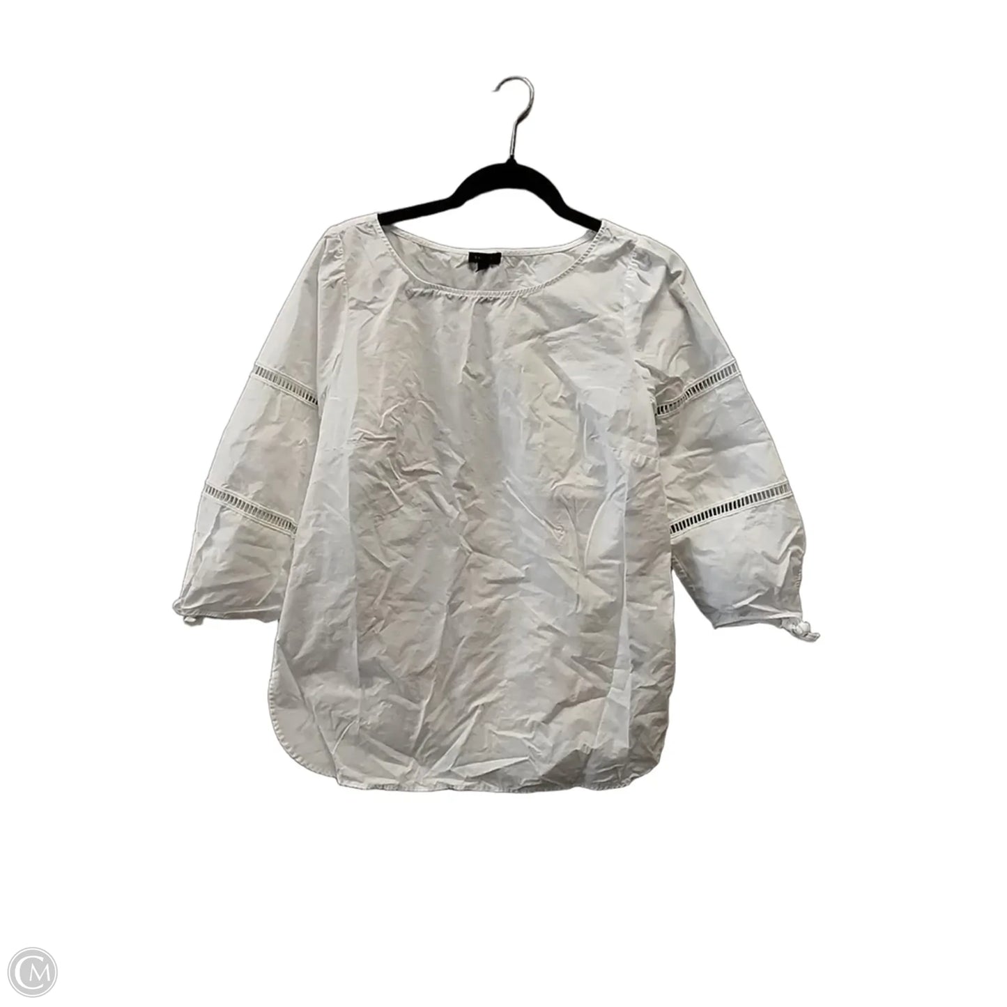 Top Long Sleeve By Talbots In White, Size: M