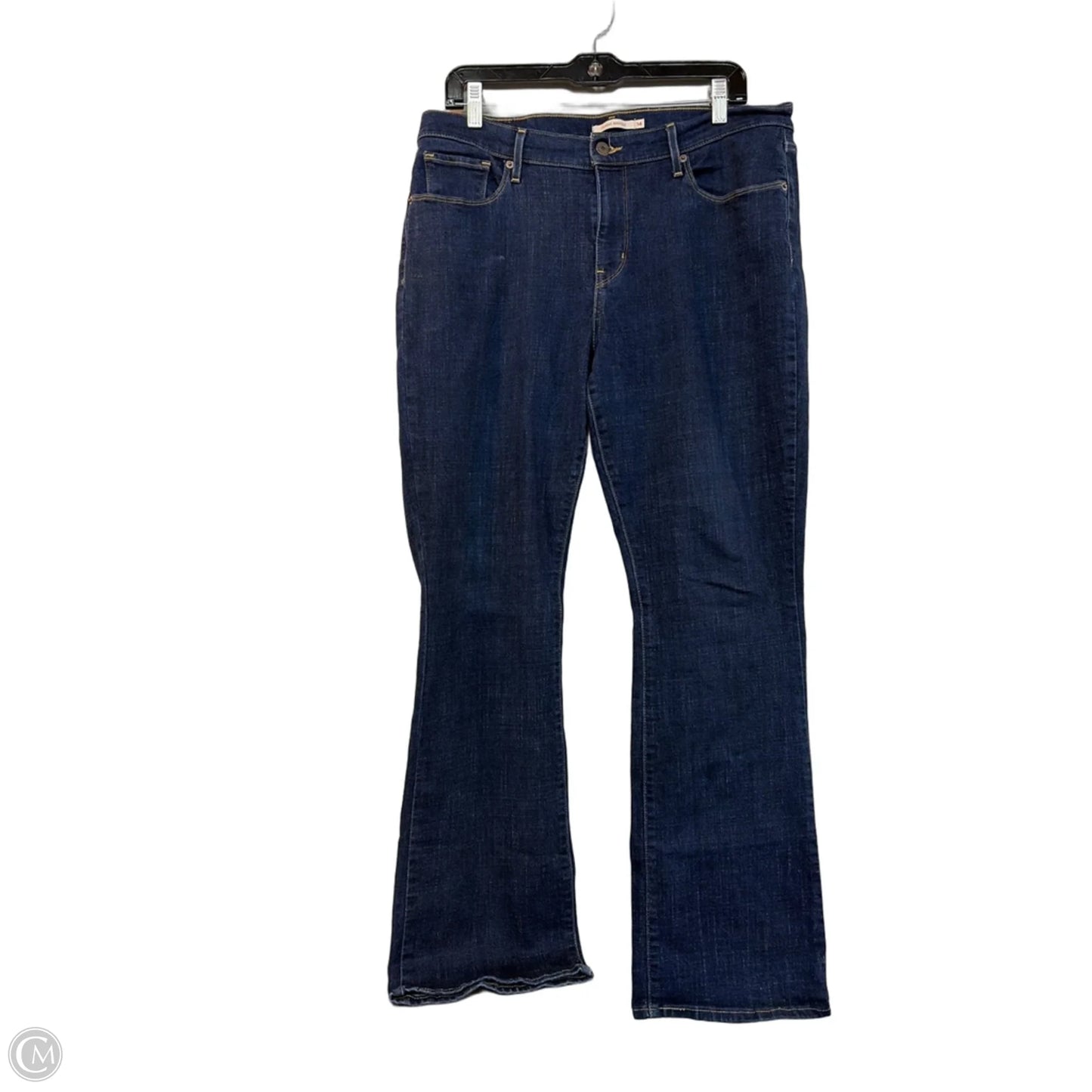 Jeans Straight By Levis In Blue Denim, Size: 14