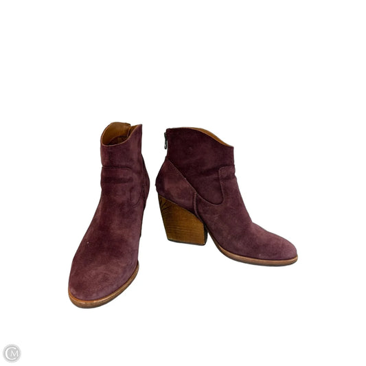 Boots Ankle Heels By Kork Ease In Purple, Size: 6.5