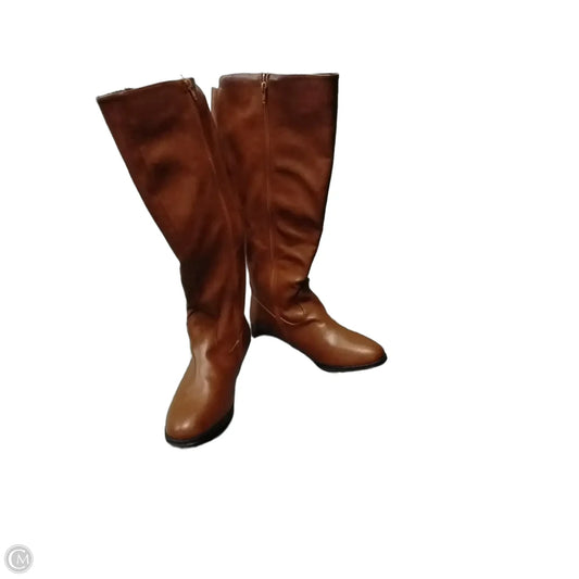 Boots Mid-calf Heels By Comfortview In Brown, Size: 11