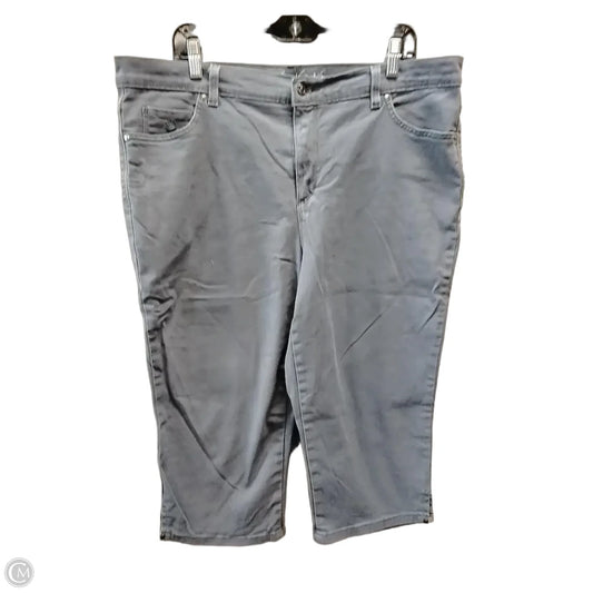 Jeans Cropped By Gloria Vanderbilt In Grey, Size: 16