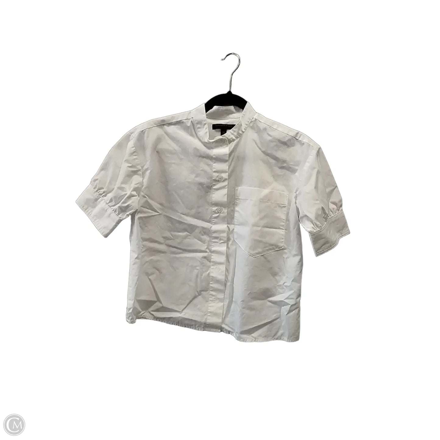 Top Short Sleeve Basic By Banana Republic In White, Size: Xs