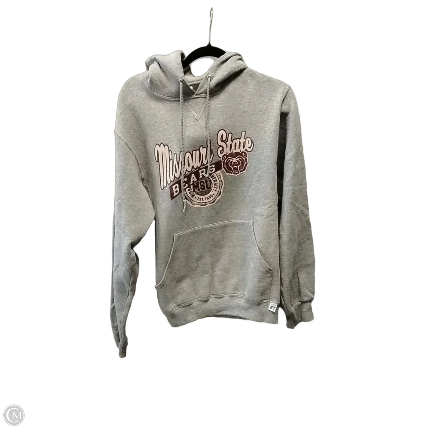 Sweatshirt Hoodie By Russel Athletic In Grey, Size: S