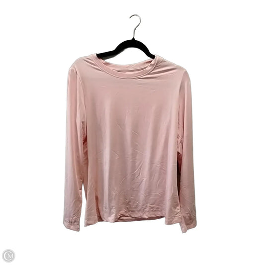 Athletic Top Long Sleeve Collar By Cme In Pink, Size: M