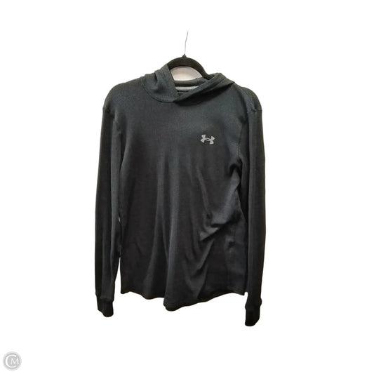 Athletic Top Long Sleeve Hoodie By Under Armour In Black, Size: S