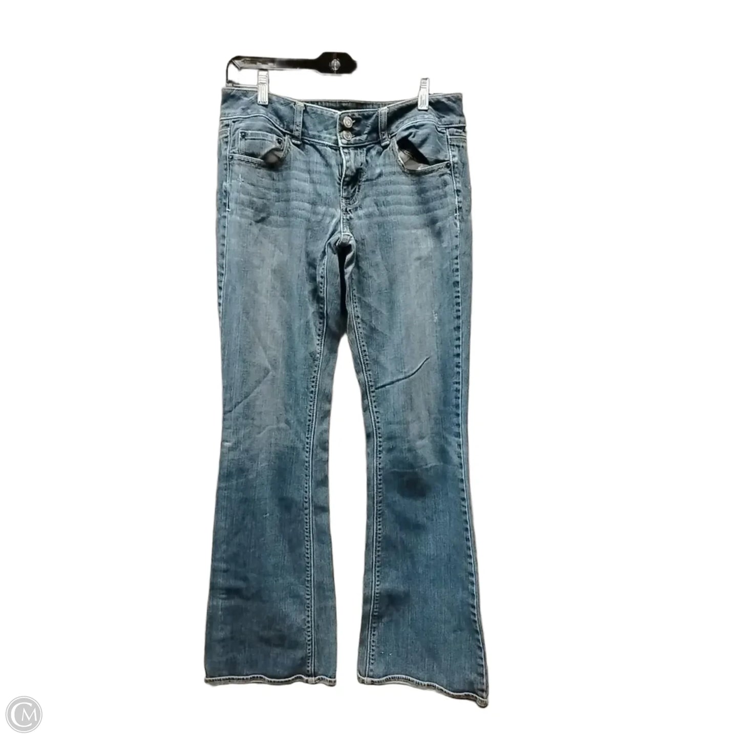 Jeans Boot Cut By American Eagle In Blue Denim, Size: 8