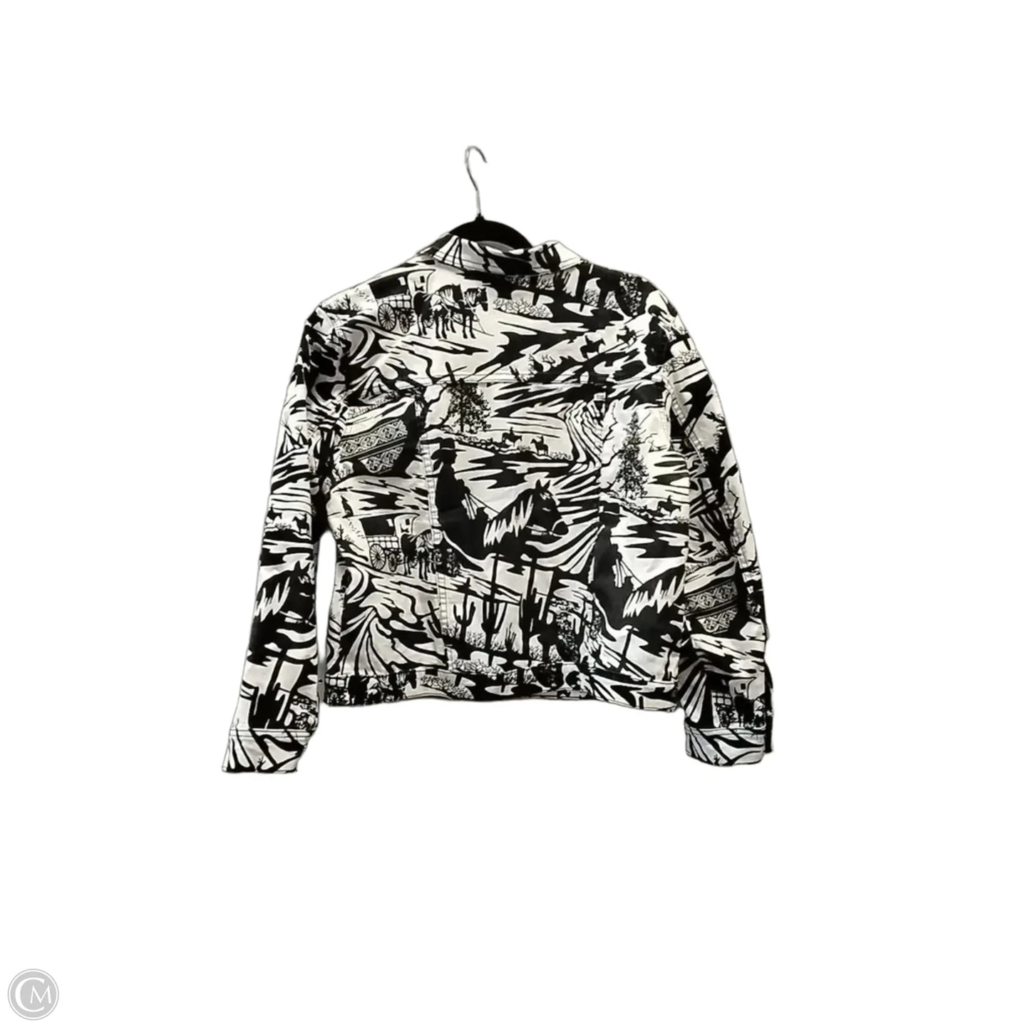 Jacket Denim By Impulse In White Denim, Size: M