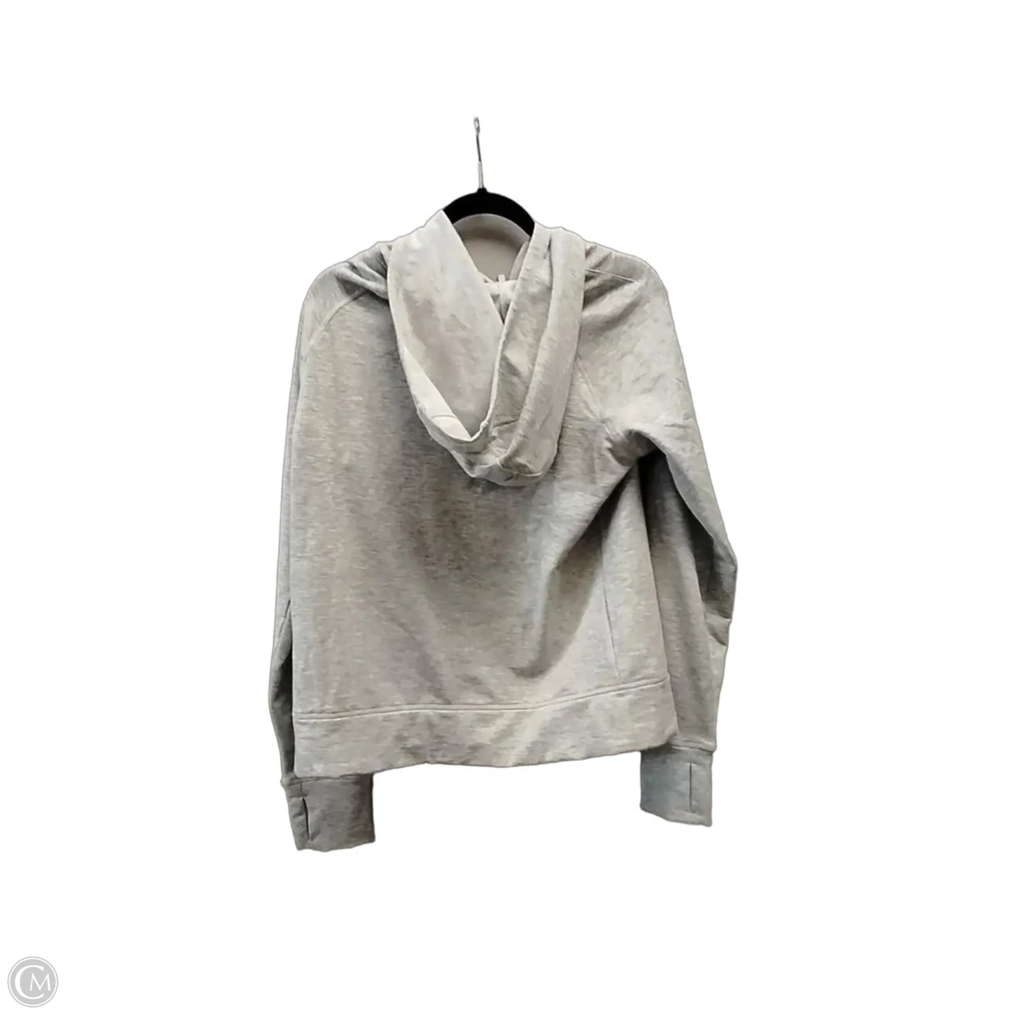 Athletic Jacket By Yogalicious In Grey, Size: L