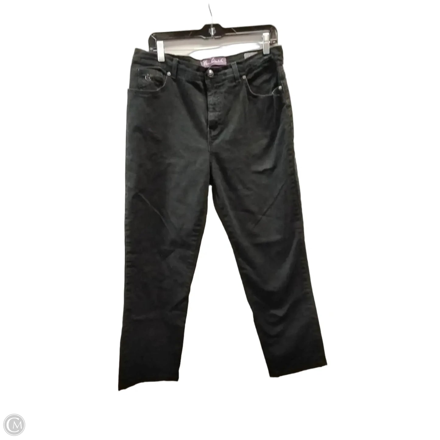 Jeans Straight By Gloria Vanderbilt In Black Denim, Size: 16