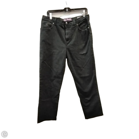 Jeans Straight By Gloria Vanderbilt In Black Denim, Size: 16