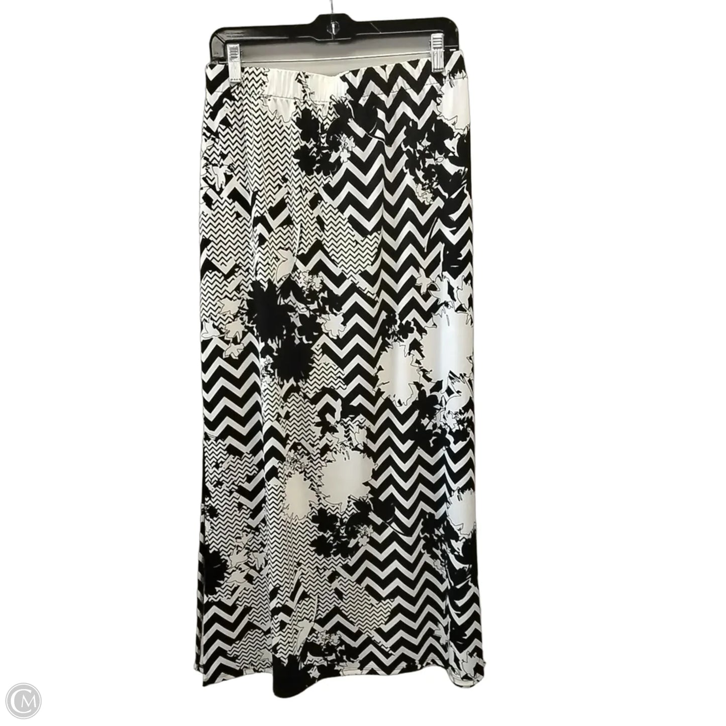 Skirt Maxi By Chicos In Black & White, Size: 1.5
