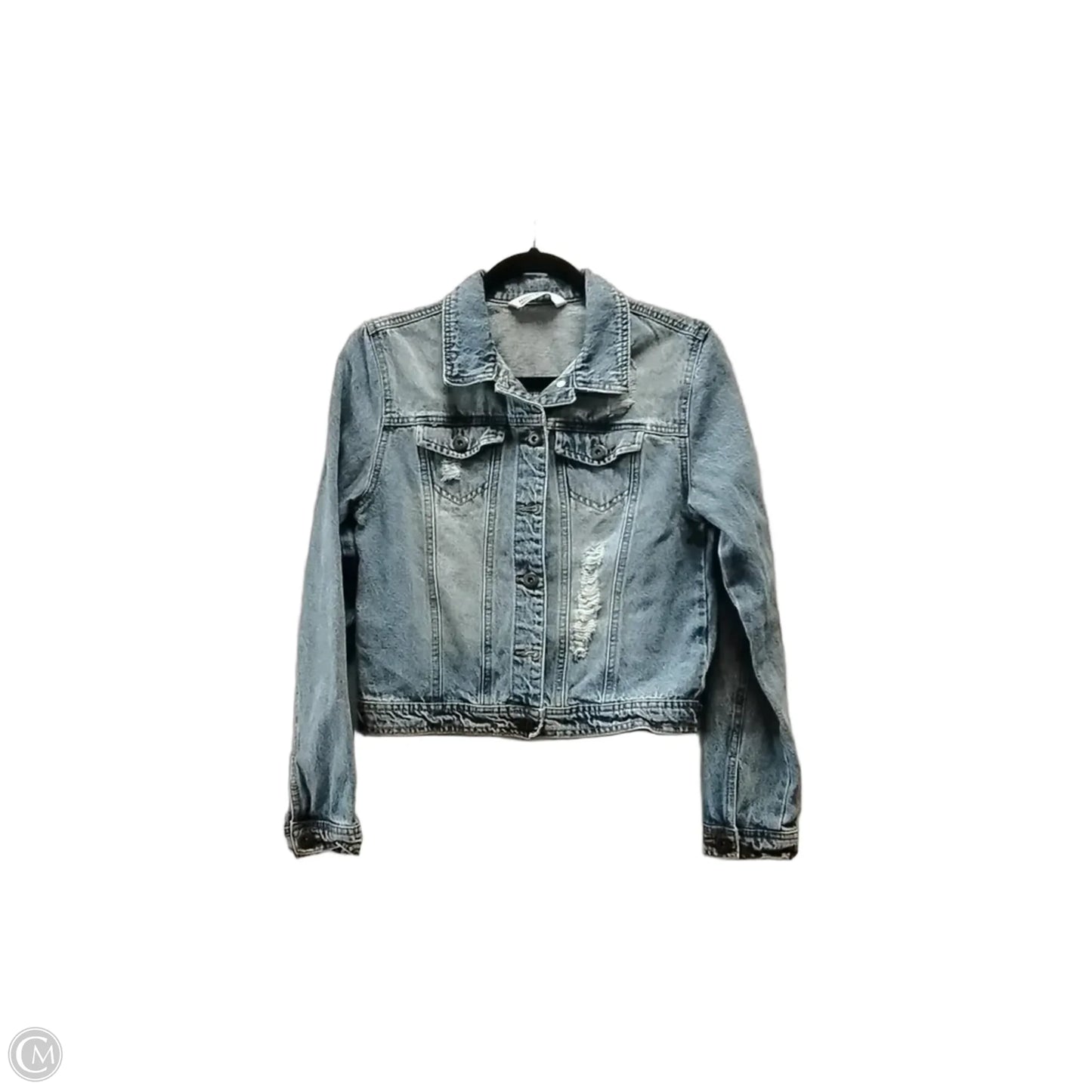 Jacket Denim By Highway In Blue Denim, Size: S