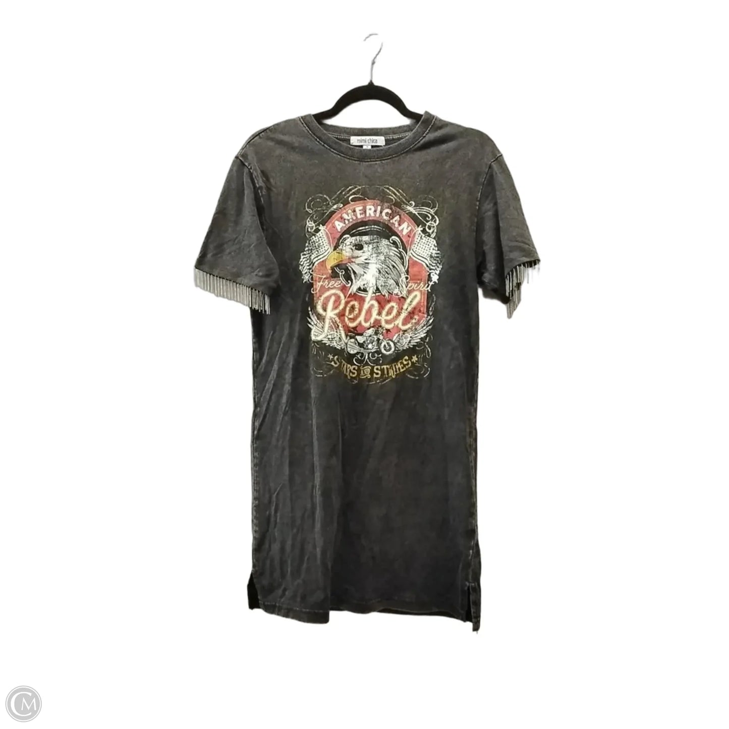 Top Short Sleeve By Mimi Chica In Grey, Size: M