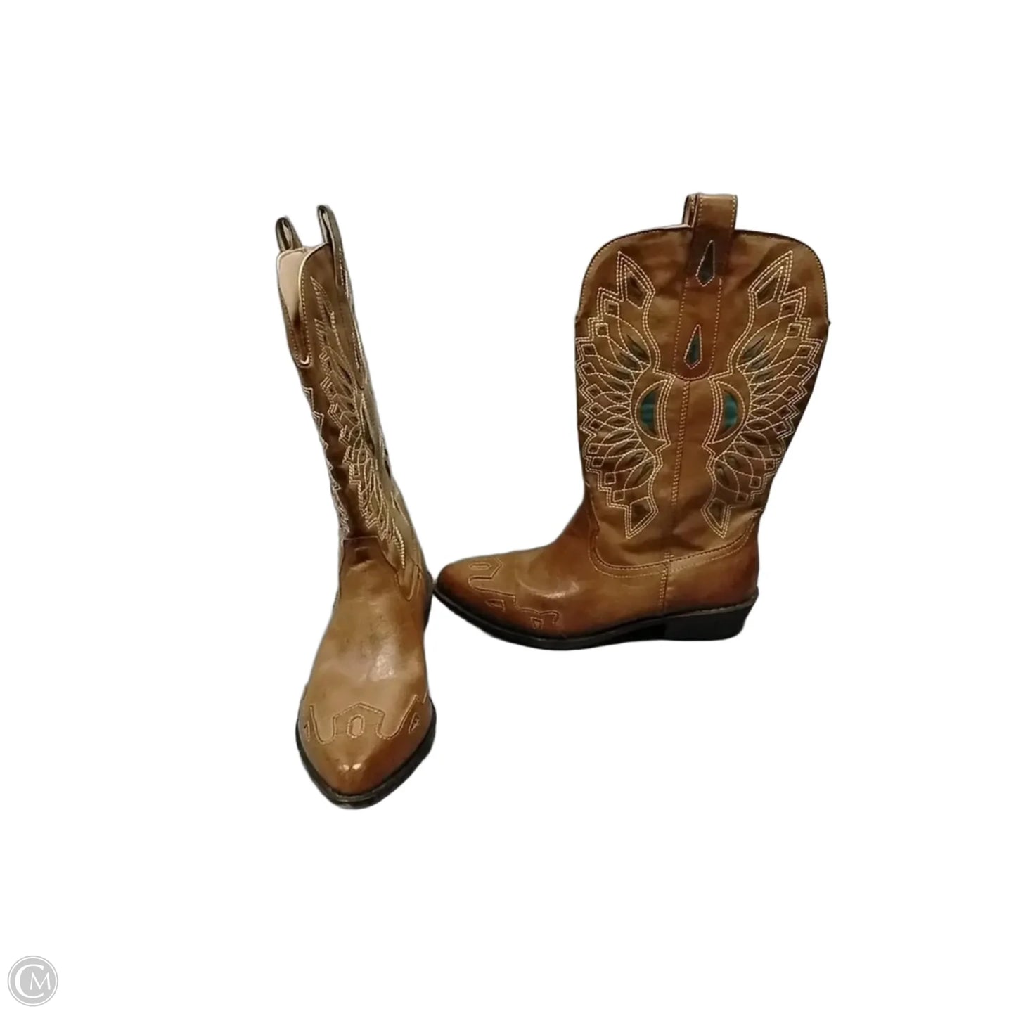 Boots Western By Cme In Snakeskin Print, Size: 10.5