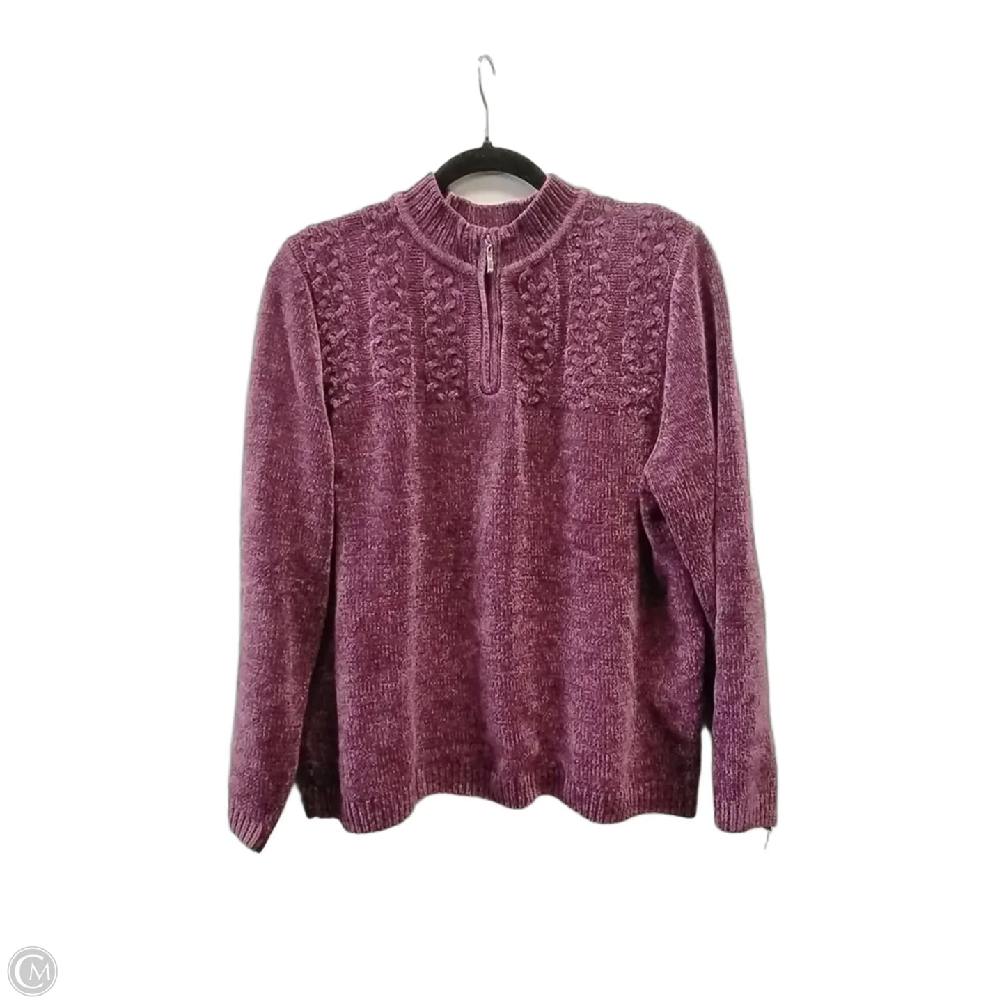 Sweater By Alfred Dunner In Mauve, Size: L