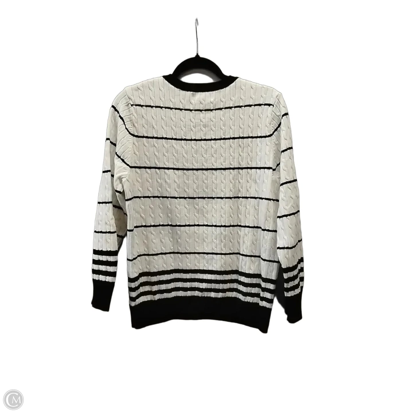 Sweater By Karen Scott In Black & White, Size: Xxl