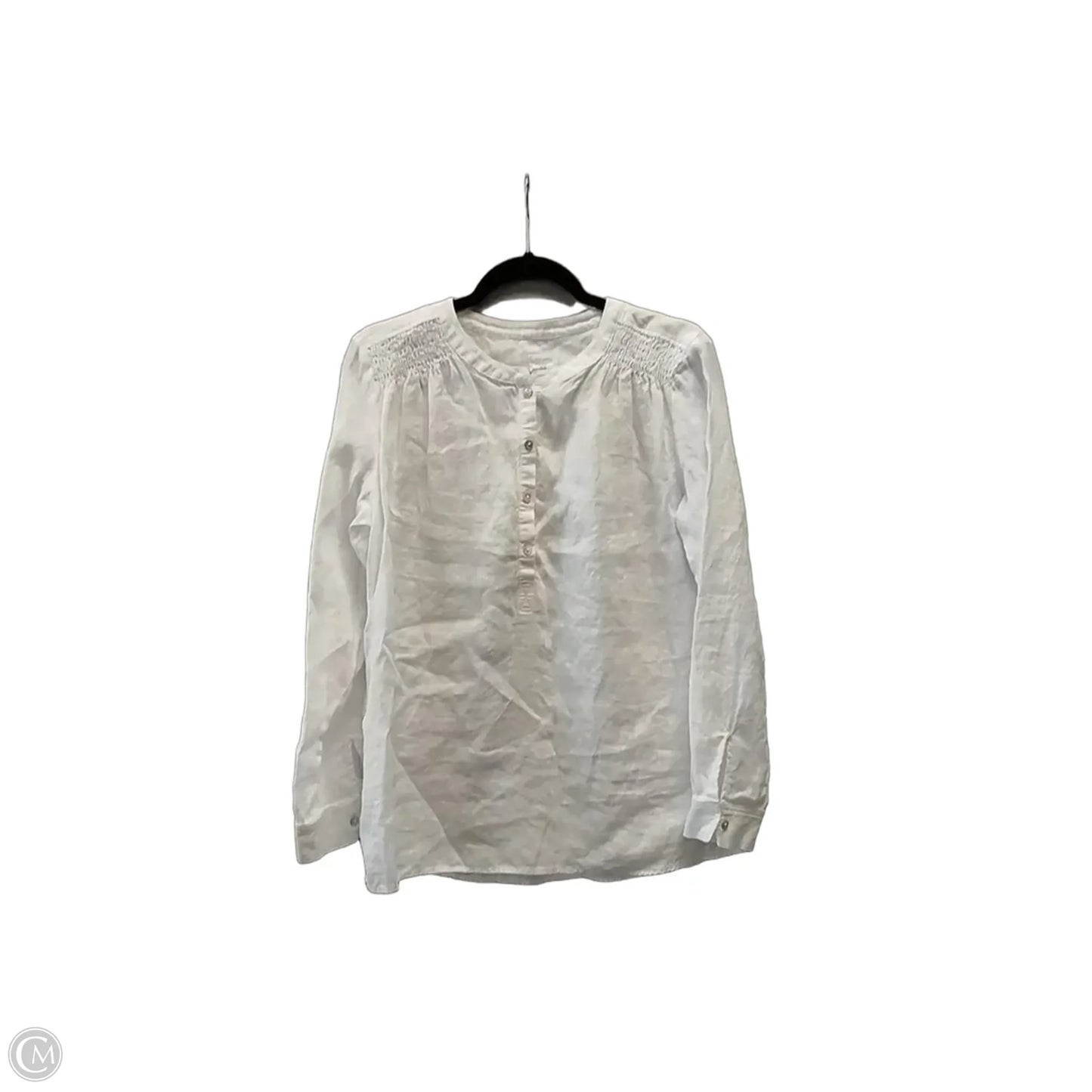 Top Long Sleeve By Sigrid Olsen In White, Size: M