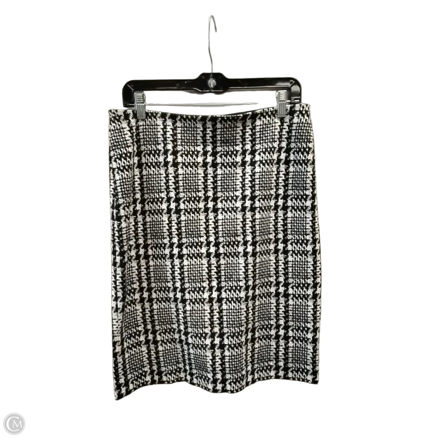 Skirt Midi By Ann Taylor In Black & White, Size: 8