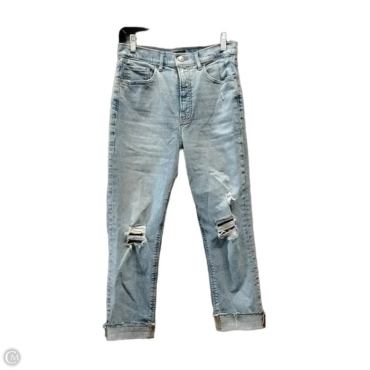 Jeans Straight By Express In Blue Denim, Size: 8