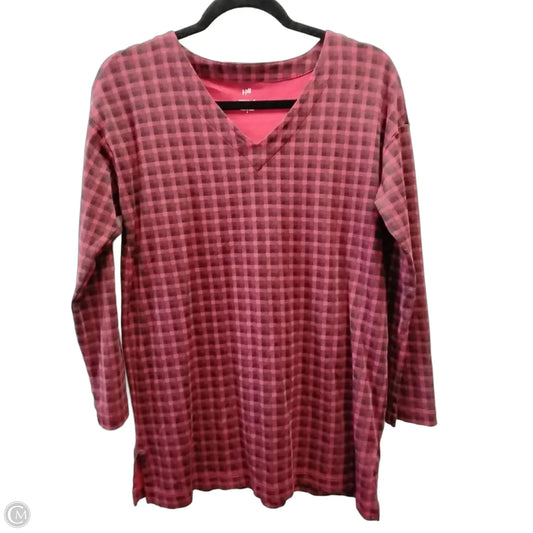Top Long Sleeve By J. Jill In Plaid Pattern, Size: S