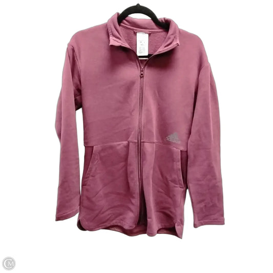 Top Long Sleeve By Adidas In Red, Size: Xs