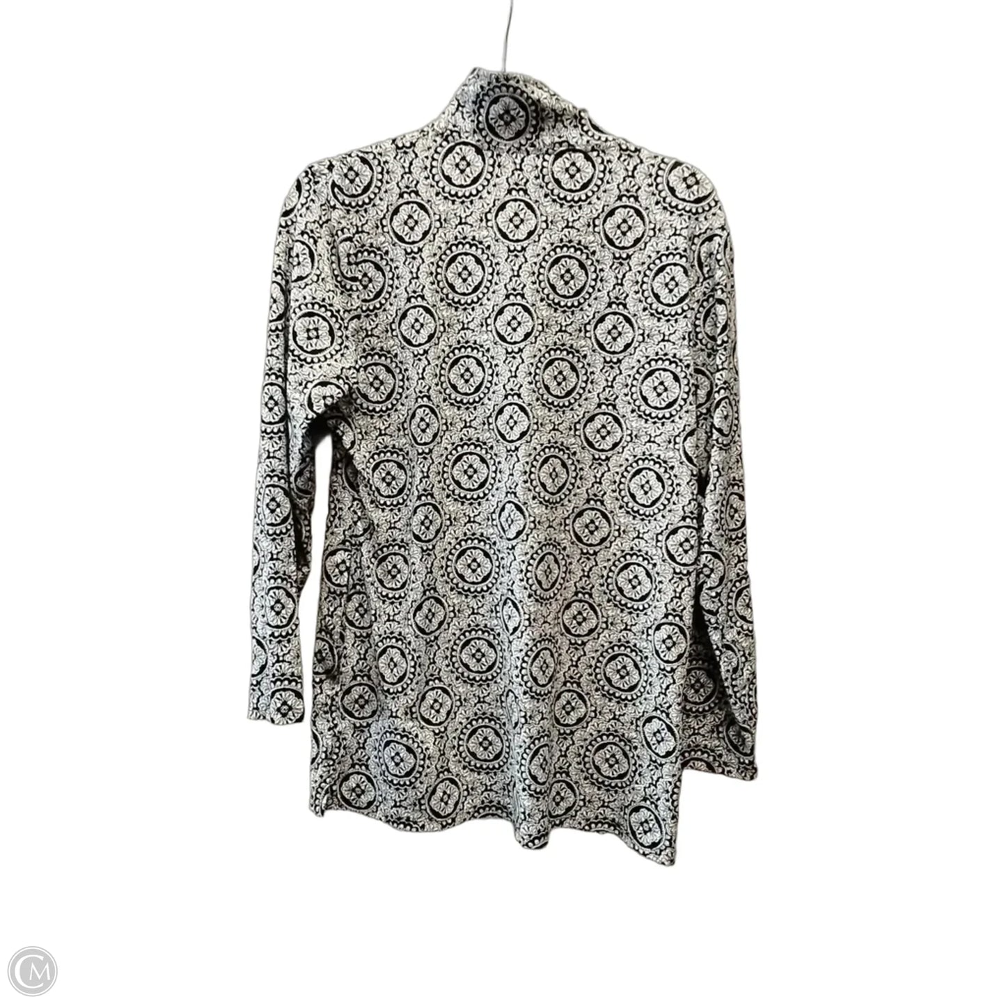 Athletic Jacket By Lands End In Black & White, Size: M