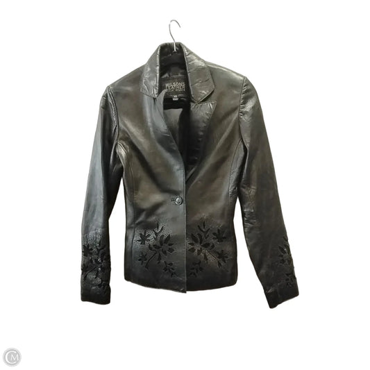 Jacket Leather By Wilsons Leather In Black, Size: Xs