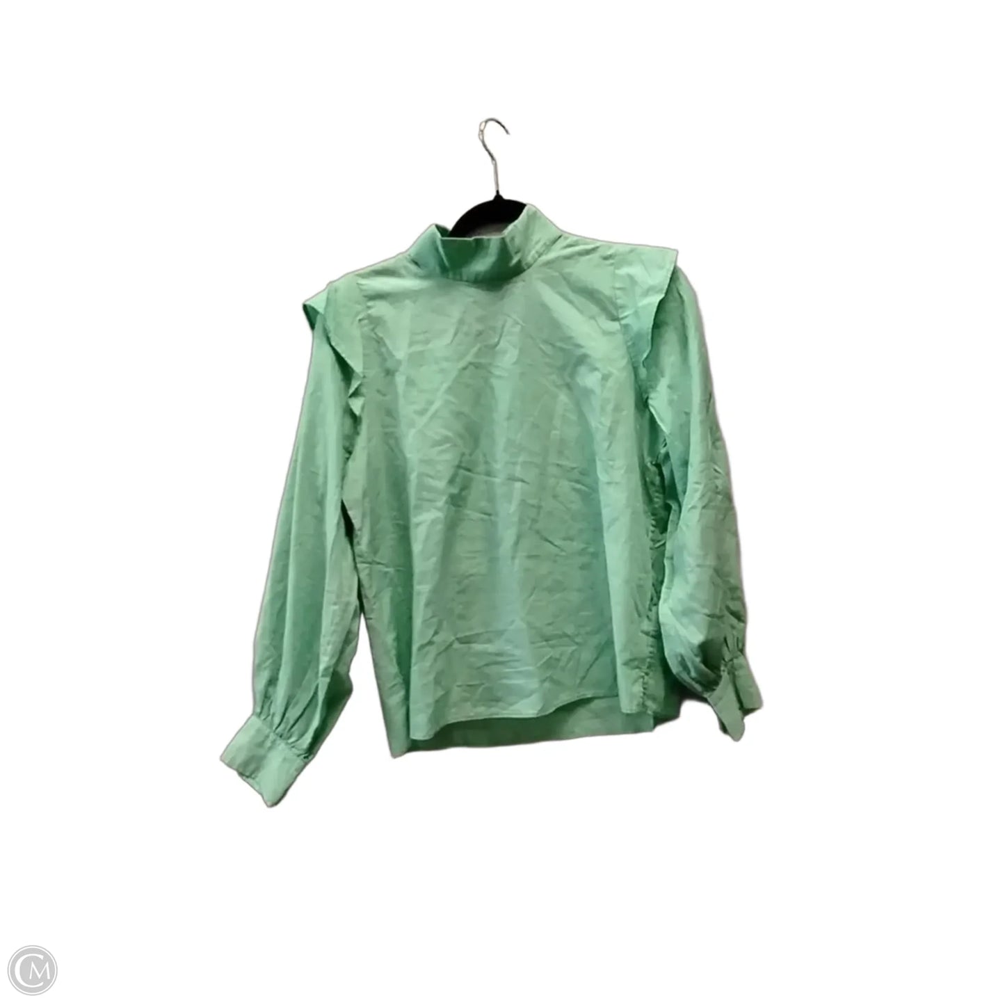 Top Long Sleeve By Everlane In Teal, Size: S
