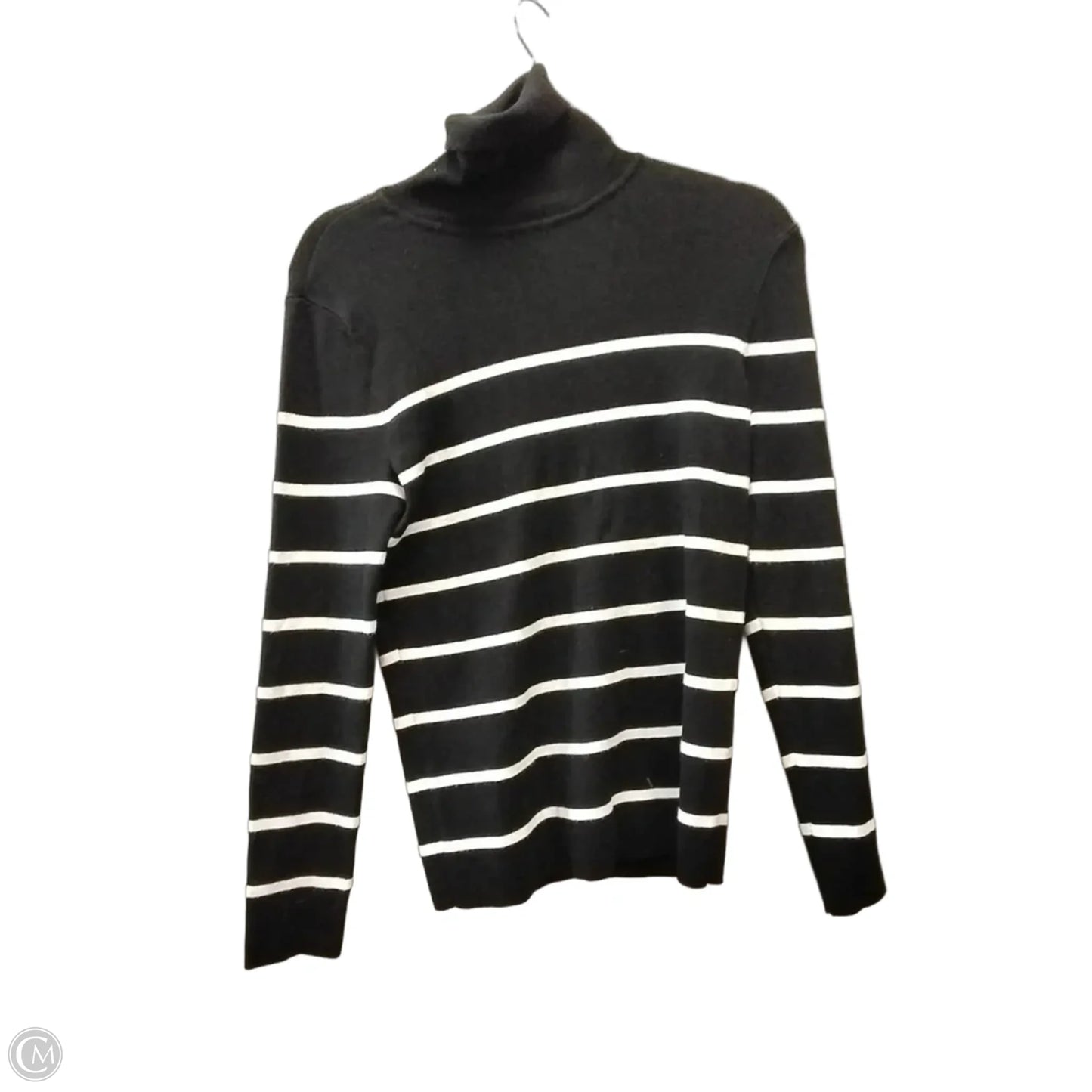 Sweater By Chicos In Black & White, Size: Xs